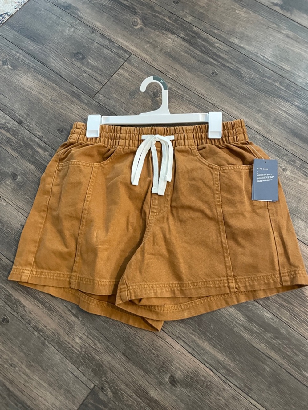 Universal Thread Rust-Orange Drawstring Utility Shorts